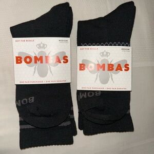 Bombas Black Casual Crew Socks